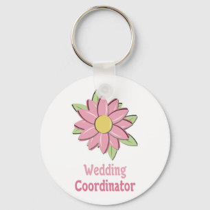 Chaveiro Coordenador cor-de-rosa do casamento da flor