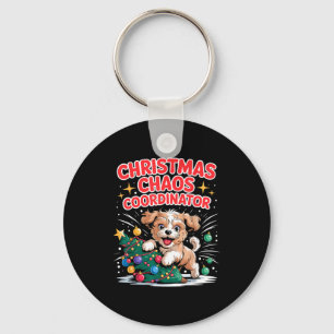 Chaveiro Coordenador de Caos de Natal Cachorrinho de Natal