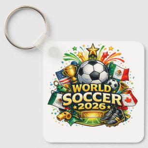Chaveiro Copa do Mundo de Futebol de Desenho Animado 2026