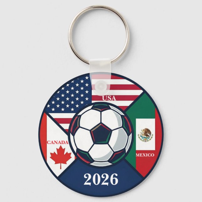 Chaveiro Copa do Mundo FIFA de 2026 EUA Canadá México (Frente)