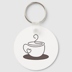 Chaveiro Copo de café com etiqueta