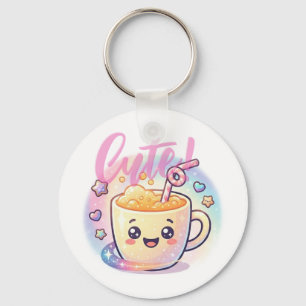 Chaveiro copo de suco sorridente