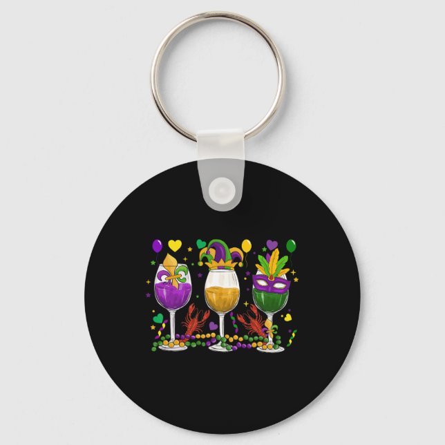 Chaveiro Copo De Vinho Do Carnaval Engraçado Festival De Be (Frente)