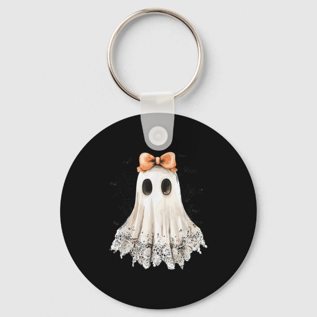 Chaveiro Coquette Lace Ghost Boo In Boojee Halloween Soky S (Frente)