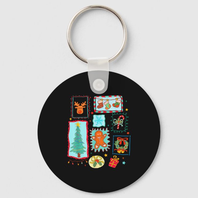 Chaveiro Coquette Tis The Season Christmas Santa Nk Preppy  (Frente)