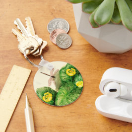 Chaveiro cor d'água amarela