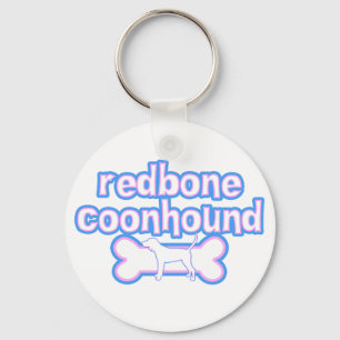 Chaveiro cor-de-rosa & azul do Coonhound de