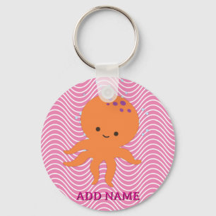 Chaveiro Cor-de-rosa-branca do polvo polvo