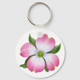 Chaveiro cor-de-rosa da flor do Dogwood