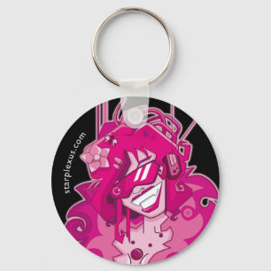 chaveiro cor-de-rosa elétrico