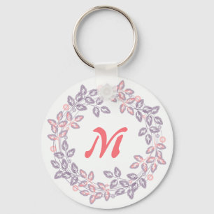 Chaveiro Cor-de-rosa, lilás, ira botânica, personalizada