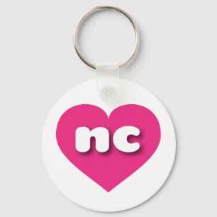 Chaveiro Cor-de-rosa-quente da Carolina do Norte - amor