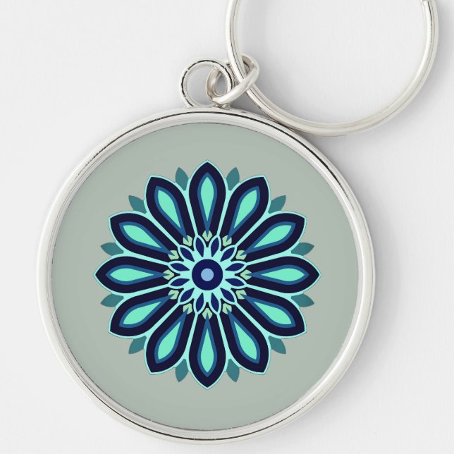 CHAVEIRO COR FLORAL PRESENTE PARA MÃE PAI IRMÃ FILHO CHEFE (Frente)