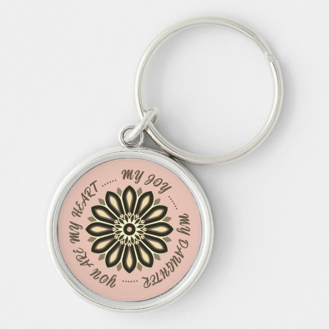 CHAVEIRO COR FLORAL PRESENTE PARA MÃE PAI IRMÃ FILHO CHEFE (Frente)