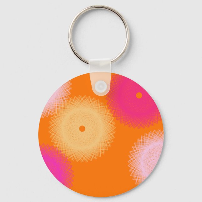 Chaveiro cor laranja e pop cor rosa (Frente)