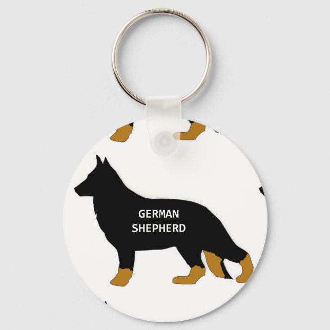Chaveiro cor silo bi do nome do german shepherd (Frente)