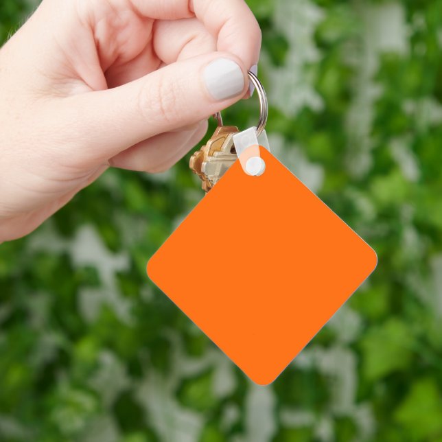 Chaveiro Cor Solar Neon Sunset Laranja | Clássico (Mão)