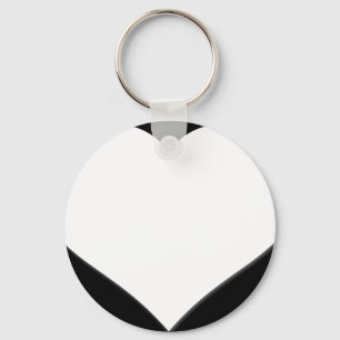 Chaveiro Coração 1 preto e branco