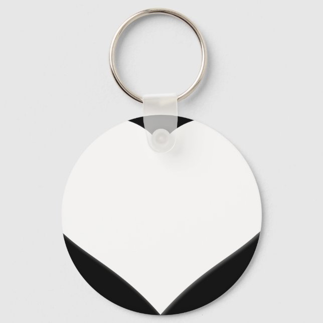 Chaveiro Coração 1 Preto e Branco (Frente)