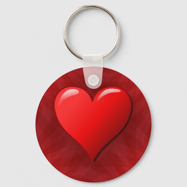 Chaveiro Coração Abstrato Vermelho (Frente)