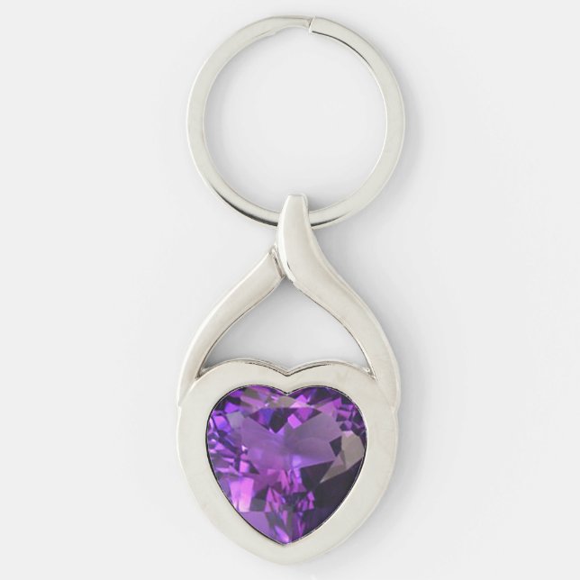 Chaveiro Coração Amethyst (Frente)
