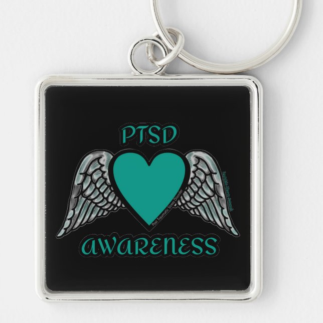 Chaveiro Coração/Asas...PTSD (Frente)