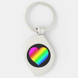 Chaveiro Coração Colorido Arco-íris Amor Cor Brilhante