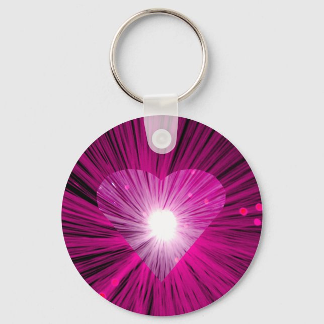 Chaveiro Coração Cor-de-Rosa (Frente)