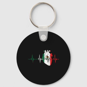 Chaveiro Coração Coração Bandeira do México Amor Homens Mul