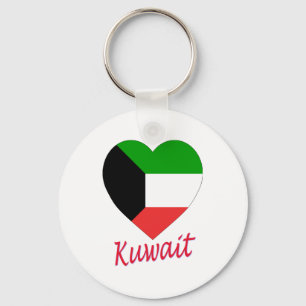 Chaveiro Coração da bandeira de Kuwait