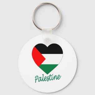 Chaveiro Coração da bandeira de Palestina