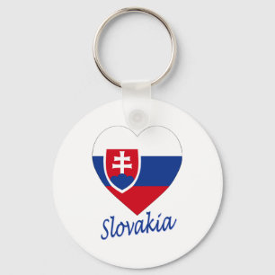 Chaveiro Coração da bandeira de Slovakia