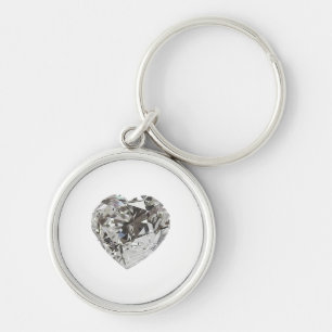 Chaveiro Coração de diamante brilhante