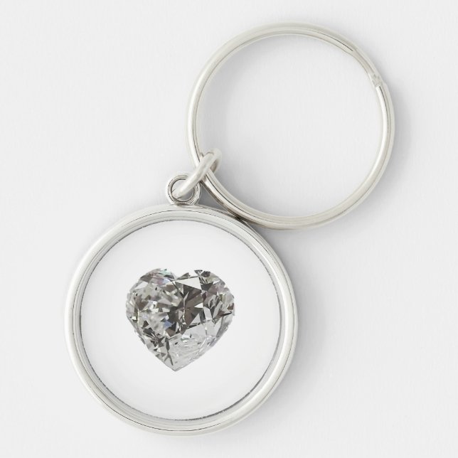 Chaveiro Coração de diamante brilhante (Frente)