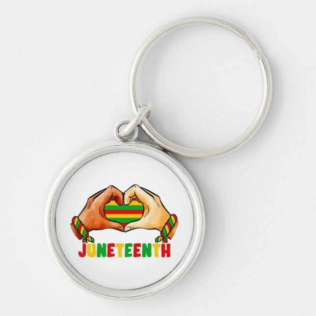 Chaveiro Coração de Juneteenth (Frente)