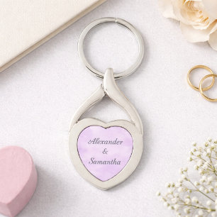 Chaveiro Coração de Lavanda Nome Romântico