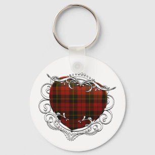 Chaveiro Coração do Tartan de Wallace