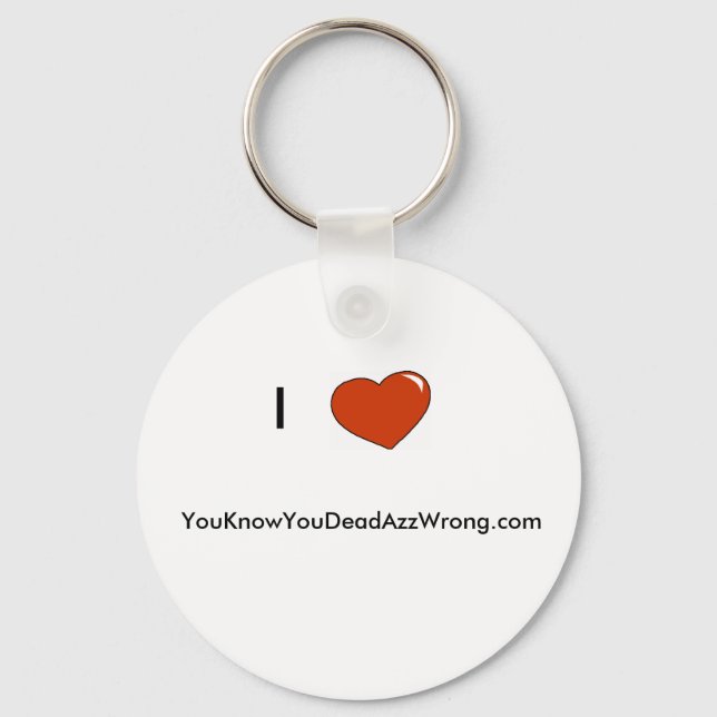 Chaveiro coração, eu, YouKnowYouDeadAzzWrong.com (Frente)