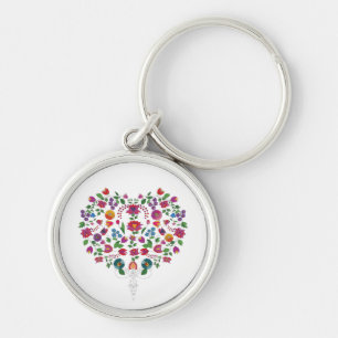 Chaveiro Coração Floral