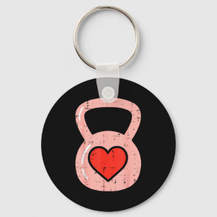 Chaveiro Coração Kettlebell Academia Fitness Dia dos Namora