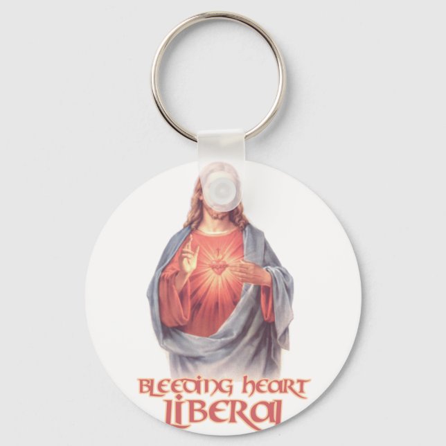 Chaveiro Coração Liberal Jesus Sangrento Sangrando (Frente)