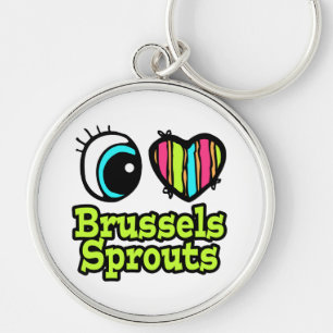 Chaveiro Coração Olular Brilhante Eu Adoro Couve-de-Bruxe