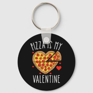 Chaveiro Coração Pepperoni Amante Pizza É Meu Dia dos Namor