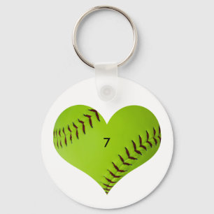 Chaveiro Coração personalizado do softball