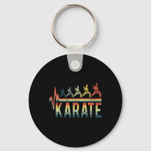 Chaveiro Coração Pulsante Vintage Retro Palavra Karatê Kick