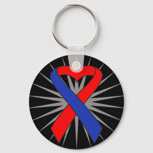 Chaveiro Coração Ribbon.png da consciência da fibrose
