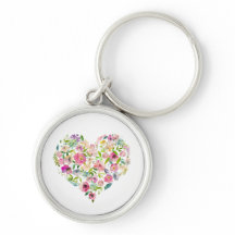 Coração Rosa Aquarela Floral Amor Elegante