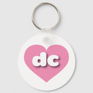 Chaveiro Coração Rosa Sólido DC - amor