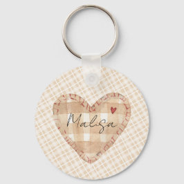 Chaveiro Coração russa bonito personalizada Padrão tartaro