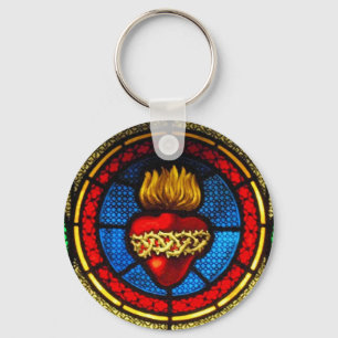 Chaveiro Coração sagrado (chaveiro do vitral de J&M)